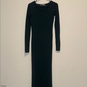 Alexander Wang Black Crew Neck Bodycon Dress